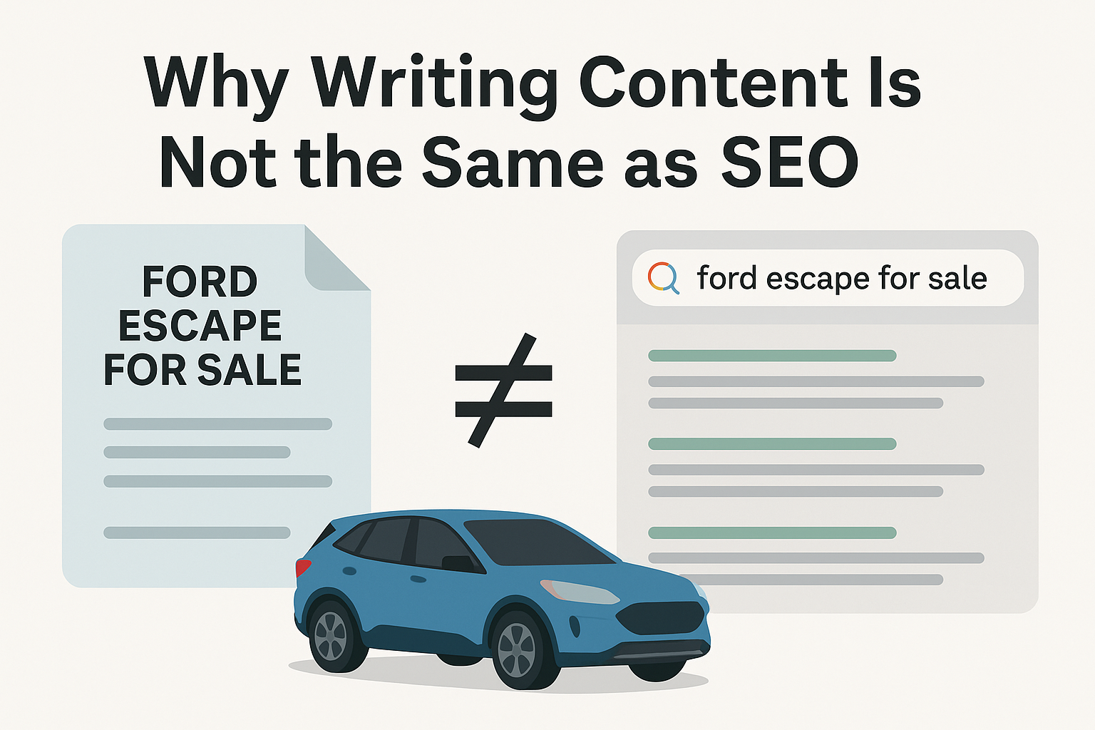 Why Writing Content is Not the Same as SEO